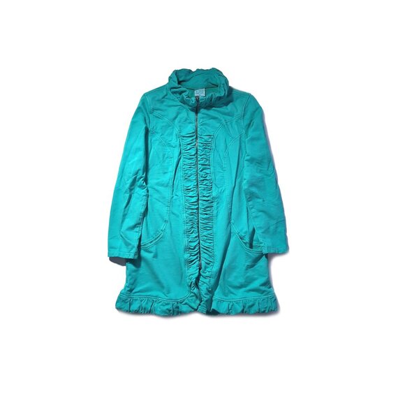 VTG C.M.C. Color Me Cotton Jacket Teal Women's Size M-L - Picture 1 of 6